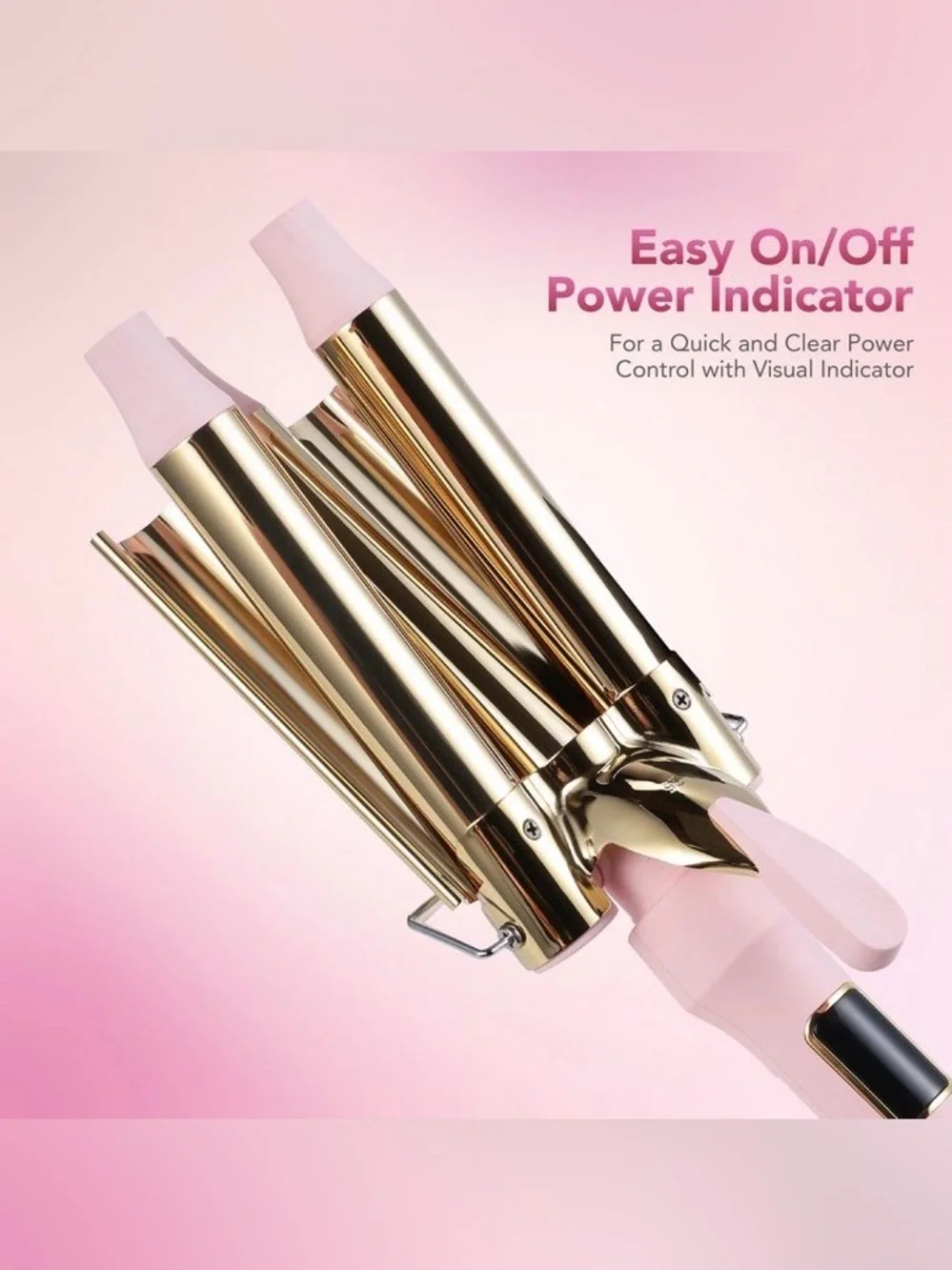 Paris Hilton Pink and Gold Triple Barrel Waver Hair Styler
